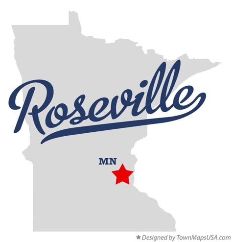 Map of Roseville, Ramsey County, MN, Minnesota