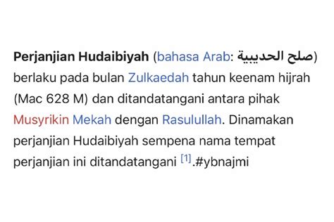 Perjanjian Hudaibiyah | PDF