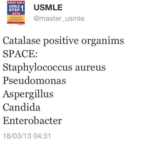 Catalase Positive Bacteria Mnemonic