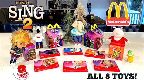 SING 2 Movie McDonald’s Happy Meal Toys! All 8! December 2021 - YouTube