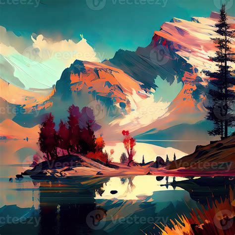 Landscape Art - Ai Generated 22416542 Stock Photo at Vecteezy