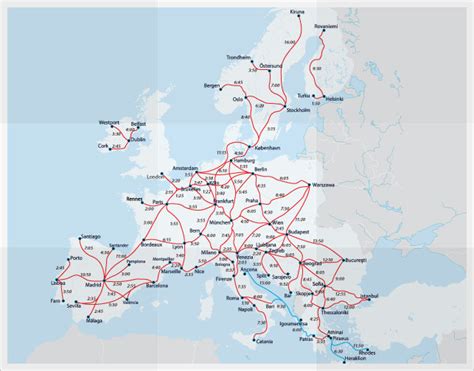 European Railway Map | Viajar en tren, Viaje a europa, Mapa del tren