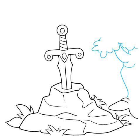 How to Draw a Sword in Stone - Really Easy Drawing Tutorial