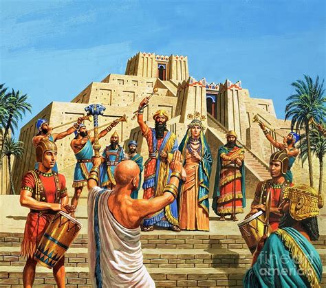 Babylonian Temple Raised To The Glory Of Sargon Painting by Roger Payne ...