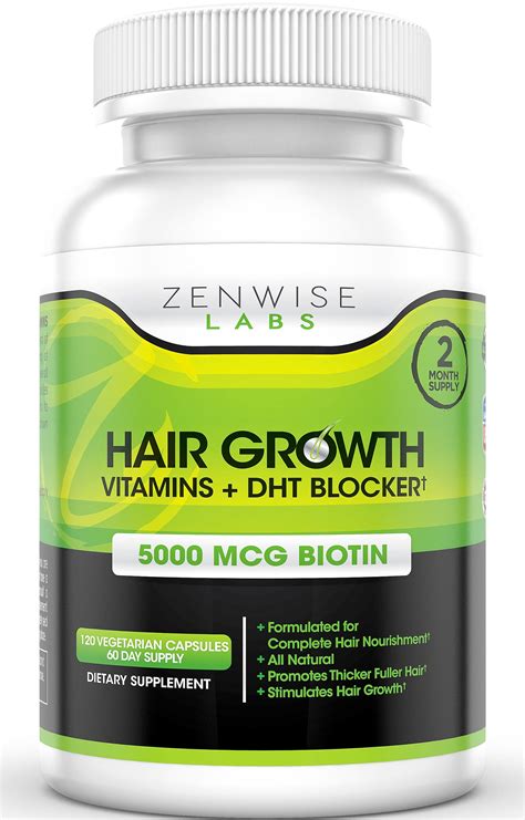 Hair Growth Vitamins Supplement 5000mcg of Biotin Hair for Loss ...