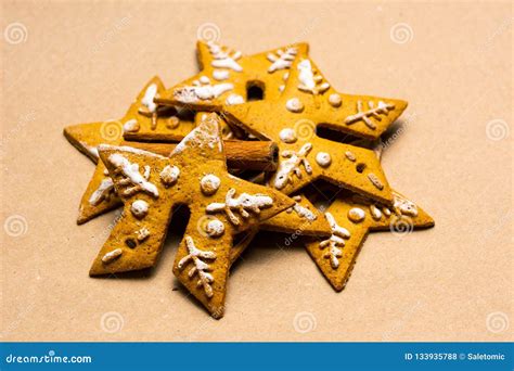 Christmas Cookies in Shape of Festive Symbols Stock Photo - Image of ...