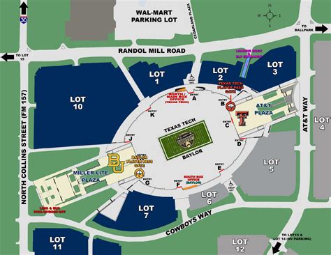 AT&T Stadium - Area Map with Gate Labels by Texas Tech Athletics - Issuu