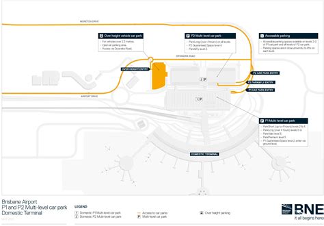 Parking Brisbane International Airport map BNE