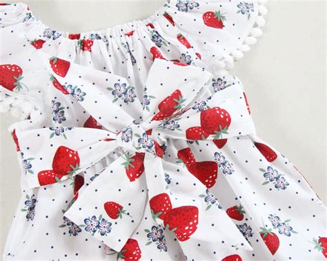 Strawberry Baby Romper Baby Girl Romper Baby Girl Clothes Red - Etsy