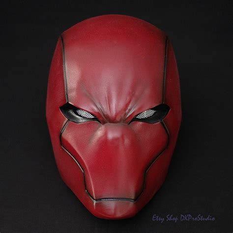 Batman Cosplay Red Hood Mask Adult Helmet Full Head Halloween Cosplay ...