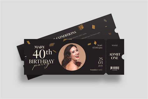 Birthday Party Ticket Template - BrandPacks