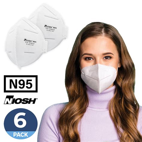 NIOSH-Approved N95 Respirator Mask Reusable, Face Mask for at least 95 ...