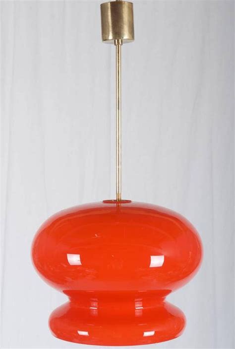 Large Mid-century Glass Pendant - Etsy