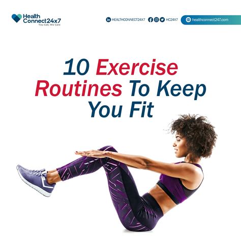 Regular exercise routines to keep you fit, healthy, and productive