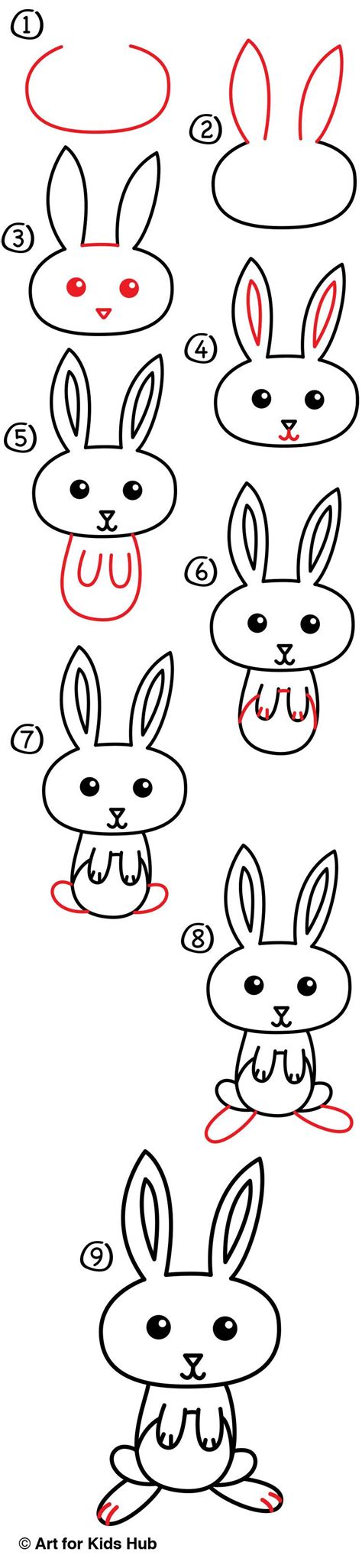 How To Draw A Cartoon Easter Bunny - Art For Kids Hub - | Art for kids ...