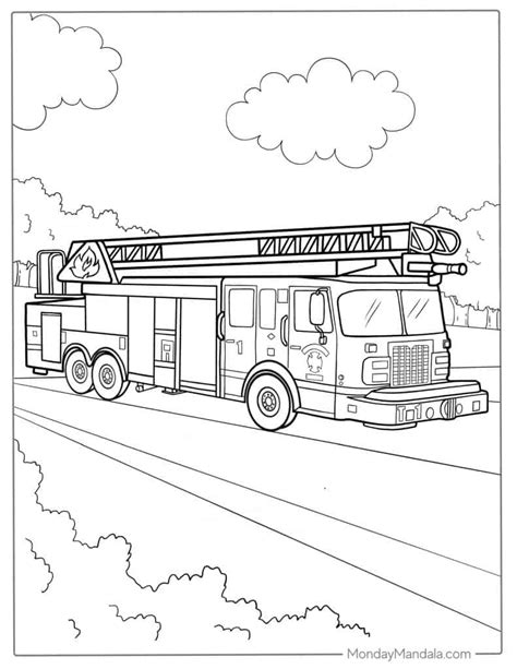 Fire Engines Coloring Pages