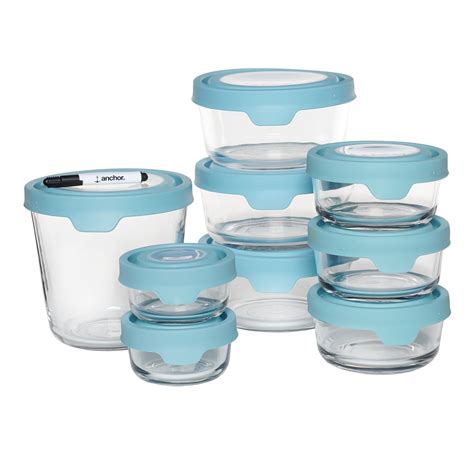 Anchor Hocking Clear Glass Food Storage Containers with TrueSeal Lids ...