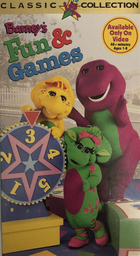 VHS Barney Barneys Fun and Games(VHS,1996) TESTED-RARE VINTAGE-SHIPS N ...