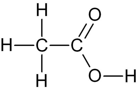 Acetic acid - structural formula - DocCheck