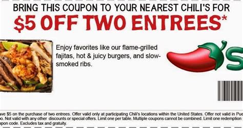 Chilis Printable Coupons May 2018