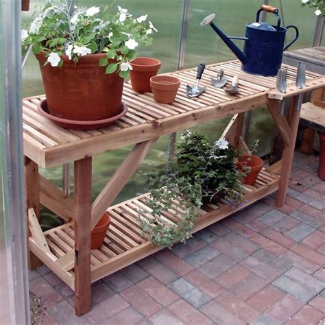 Cedar Greenhouse Bench | Greenhouse benches, Cedar greenhouse ...