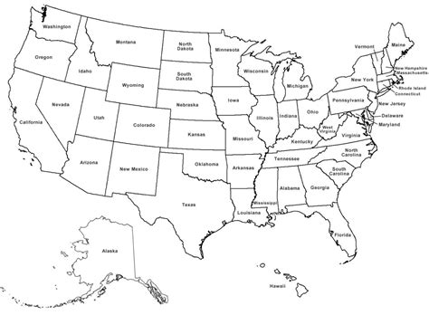 US Map with State Names Free Download