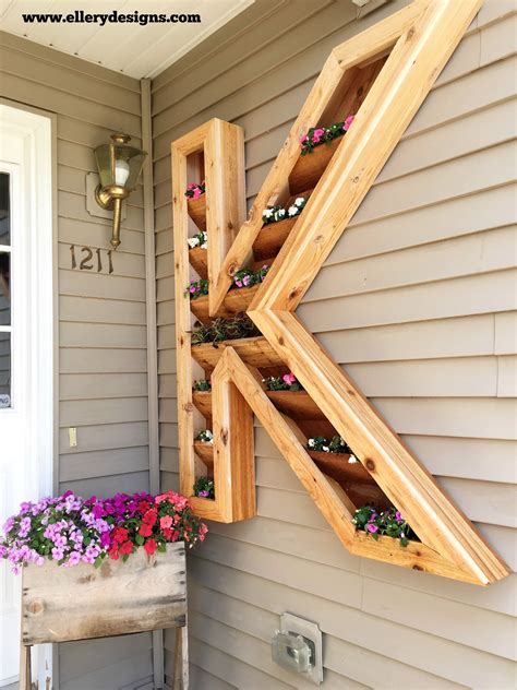 DIY Monogram Cedar Planter Box | Wood planter box, Cedar planter box ...