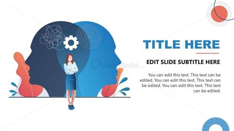 Mental Health Presentation Slide with Brain Illustration - SlideModel