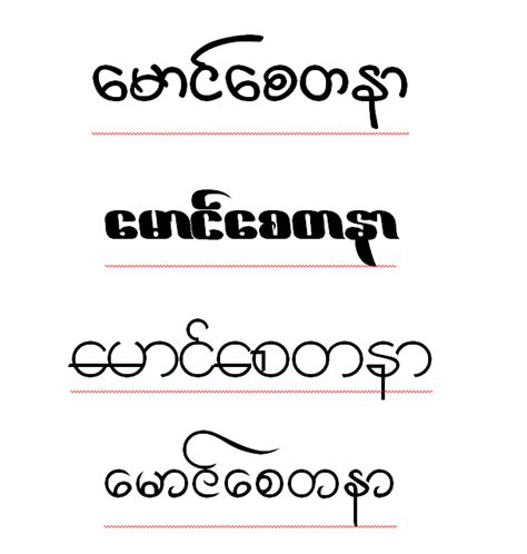 Myanmar Font Style For Photoshop - Design Talk