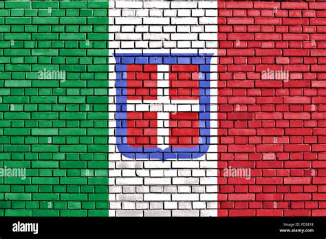 flag of Kingdom of Sardinia painted on brick wall Stock Photo - Alamy