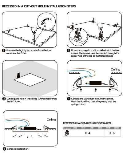 How TO Install LED Flat Panel Light - OX Lighting