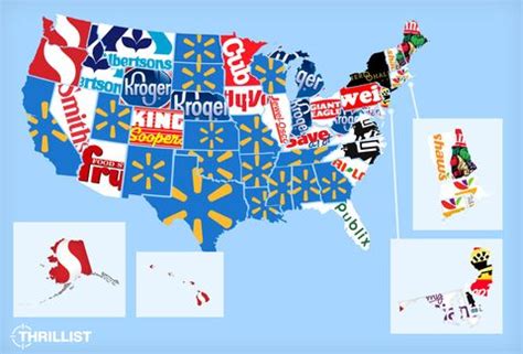 Most Popular Grocery Stores by State - U.S. Grocery Store Map