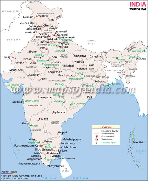 Tourist Map of India