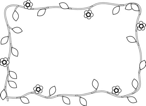 Free Spring Border Black And White, Download Free Clip Art, Free Clip ...