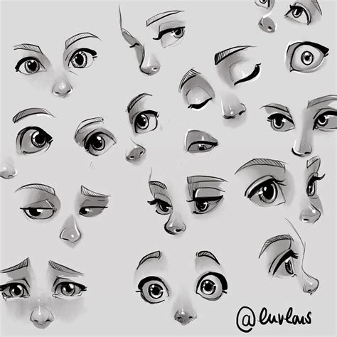 Eye drawing cheat-sheet - facial expressions | Cartoon eyes drawing ...