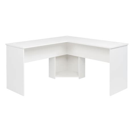 L-shaped Desk, White