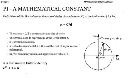 Pi - A mathematical constant. | Mathematics, Lettering, Encyclopedia