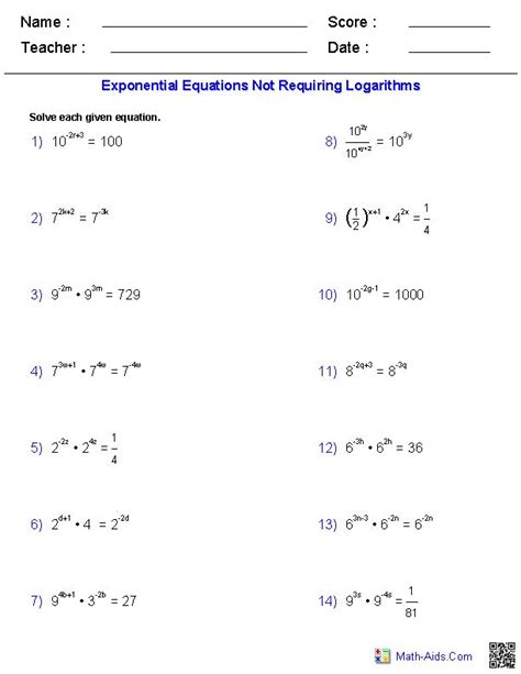 Solving Logarithmic Equations Worksheet – Englishworksheet.my.id