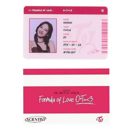 Twice Nayeon Id photocard | Photocard, Nayeon, Photo cards