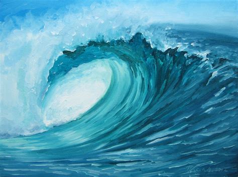 Daina Scarola, Ocean Art Studio: Craving Liquid ~ Curling Wave Series ...