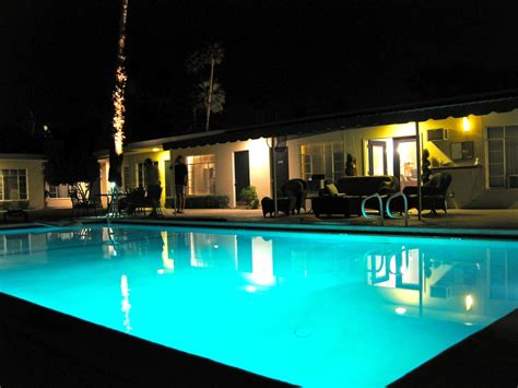 The Pool At Night - Iron Tree Inn