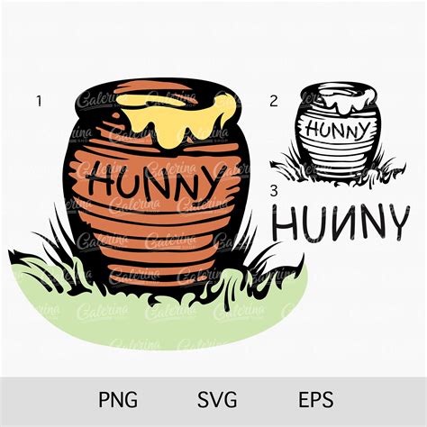 Winnie the Pooh Hunny Pot SVG, Hunny Svg, Honey Svg, Hunny Clipart ...