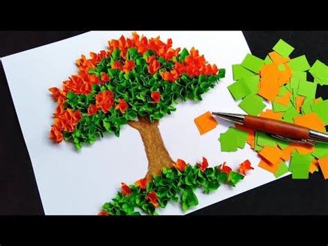 How to Make Paper Tree || DIY 3D Paper Tree || Origami Paper Tree Wall ...