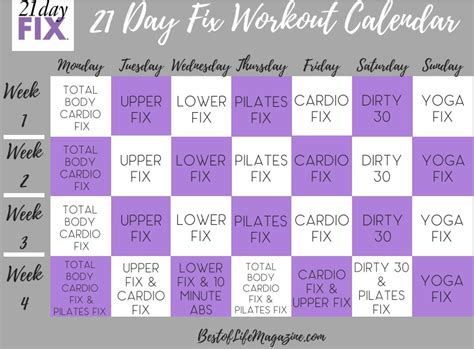 21 Day Fix Workout Order | Schedule & Tips for EACH Workout