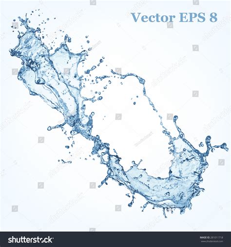 Blue Water Splash, Vector Illustration Eps 8. - 281011718 : Shutterstock