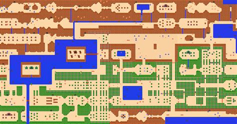 Nintendo 8 Bit Retro Vintage Games : The Legend of Zelda Map