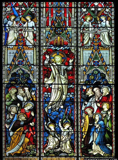 "King Jesus and the Great Commission" Religious Stained Glass Window