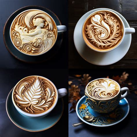 Latte Art AI Art Style - Captivating Espresso Designs - Latte art ...