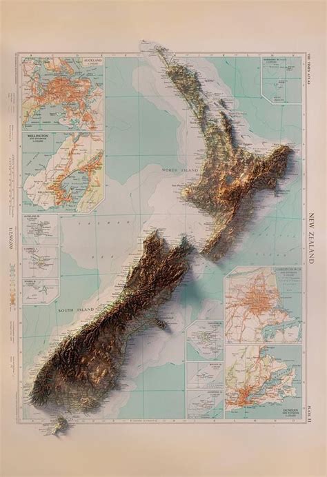 New Zealand - Topography in 2021 | Relief map, Topography, Map