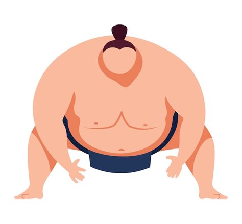 Premium Vector | Martial art, traditional japanese art sumo sport ...